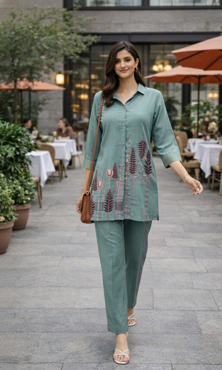 woman Embroidery Multi Thread Work