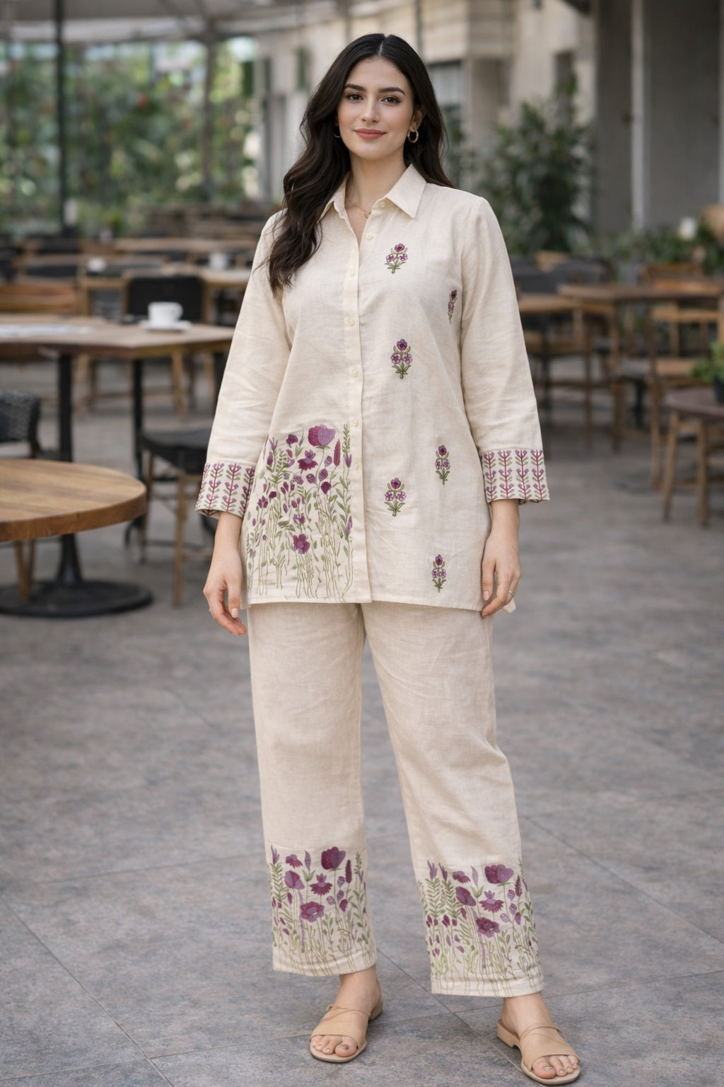 Woman  Embroidery Multi Thread Work