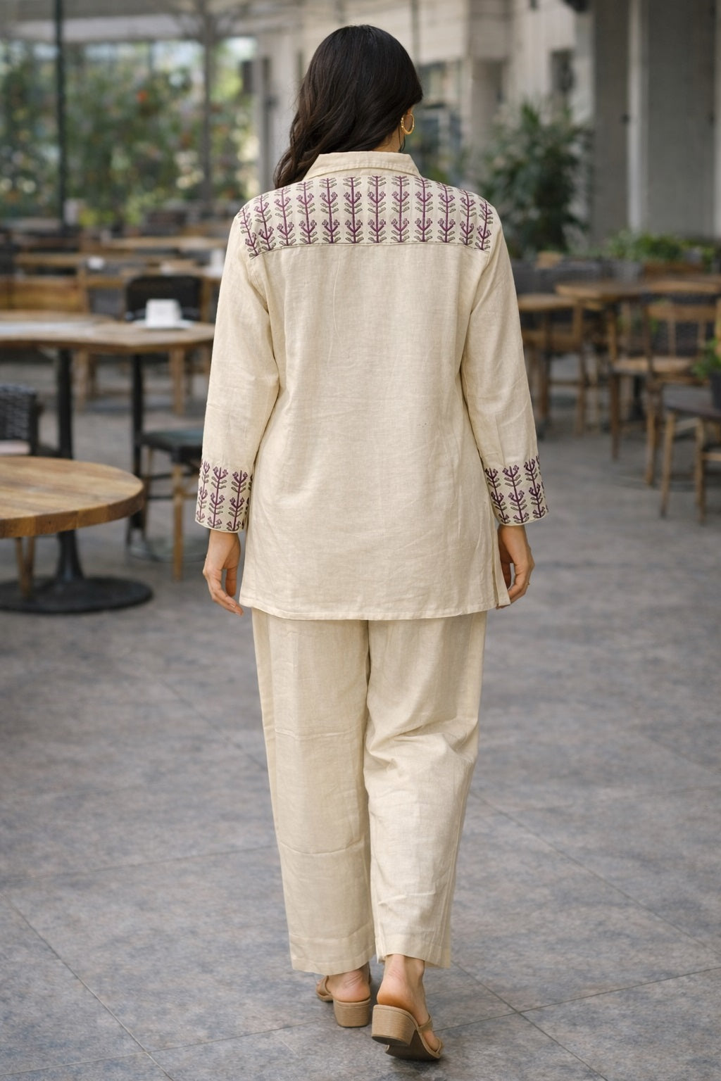 Woman  Embroidery Multi Thread Work