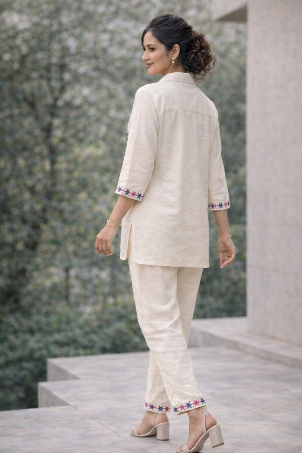 Woman Embroidery Multi Thread Work