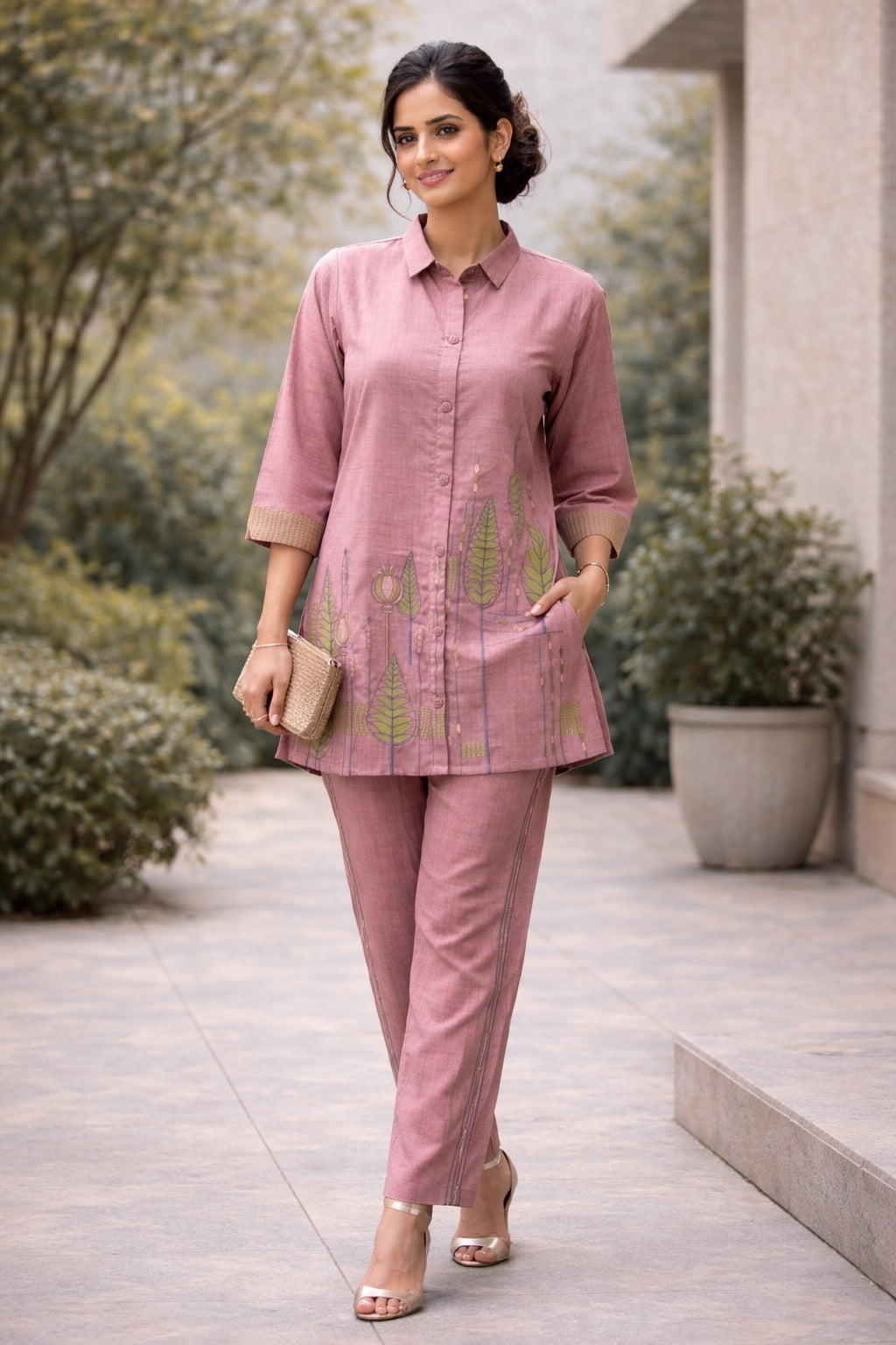 Woman Embroidery Multi Thread Work