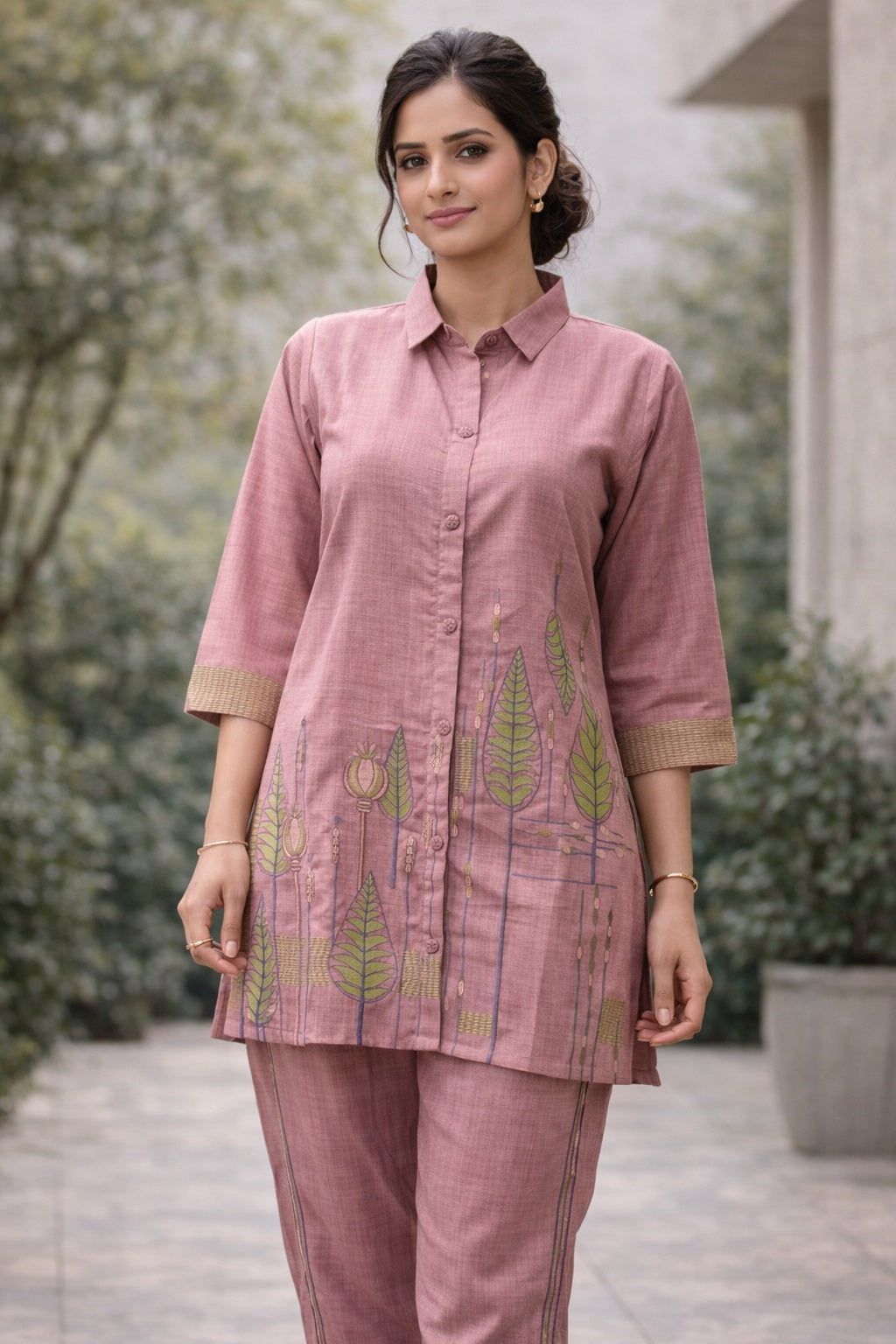 Woman Embroidery Multi Thread Work