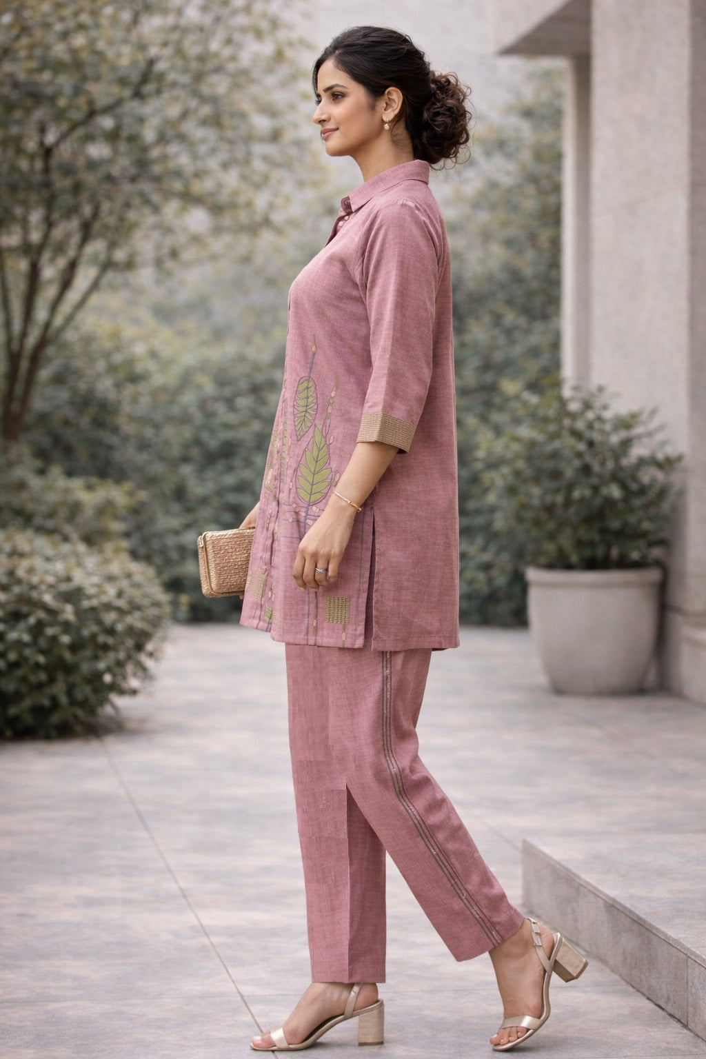 Woman Embroidery Multi Thread Work