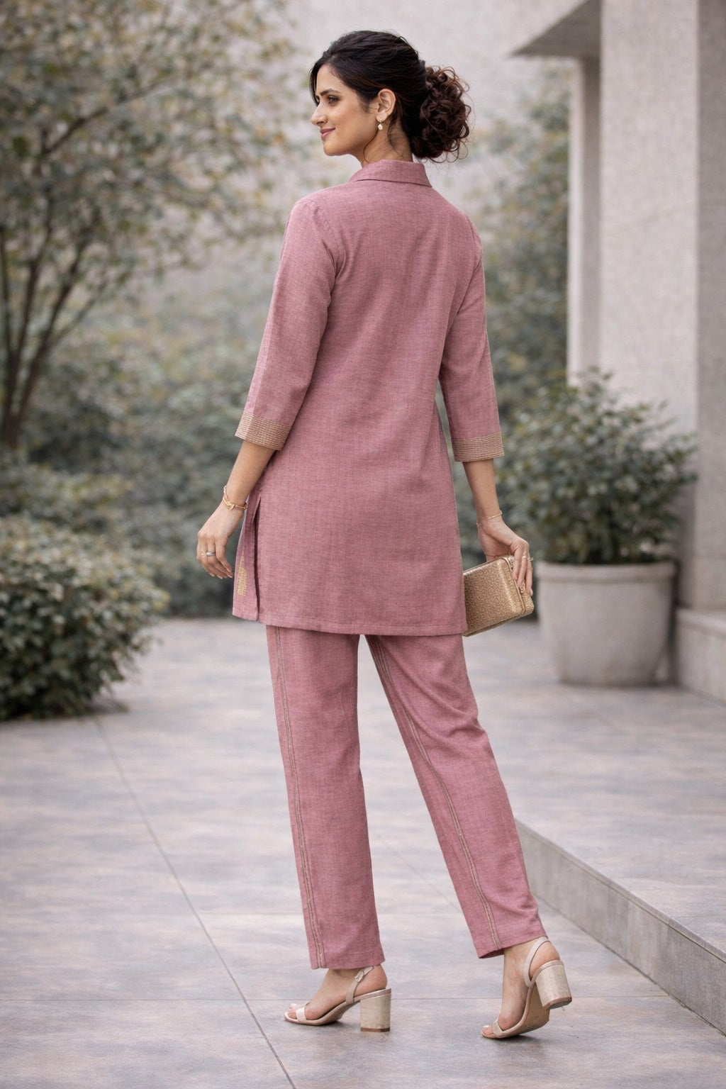 Woman Embroidery Multi Thread Work